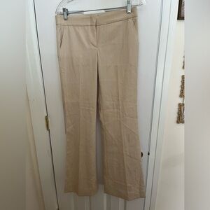BCBGMAXAZRIA BEIGE STRIPE DRESS PANTS